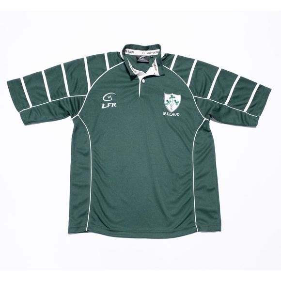 Live for Rugby Ireland Jersey Shirt Men's Medium Green Striped LFR Rugby - Picture 1 of 9